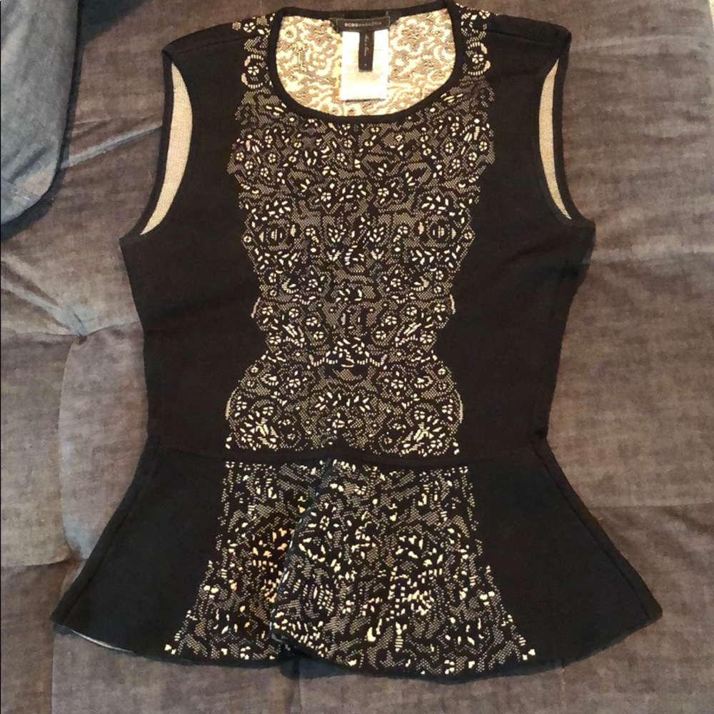 BCBGMaxazria sleeveless Popplin shirt